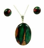 Natural Pendant and Earrings Gift Sets for Ladies