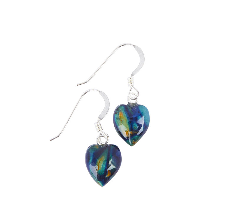 Small Heart Heather Drop Earrings