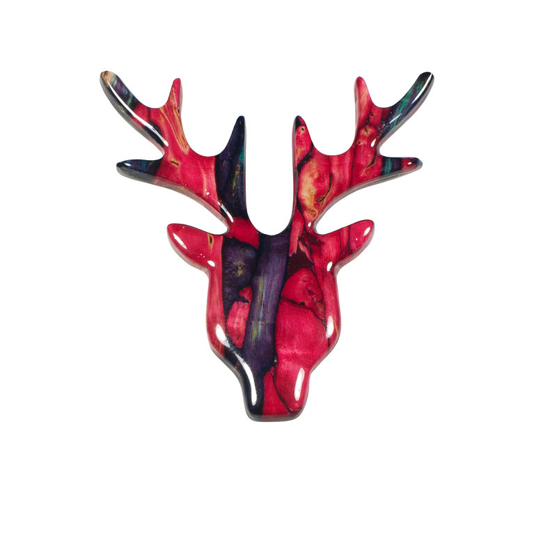 Stag Heather Brooch