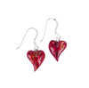 Small Quirky Heart Heather Earrings Thumbnail